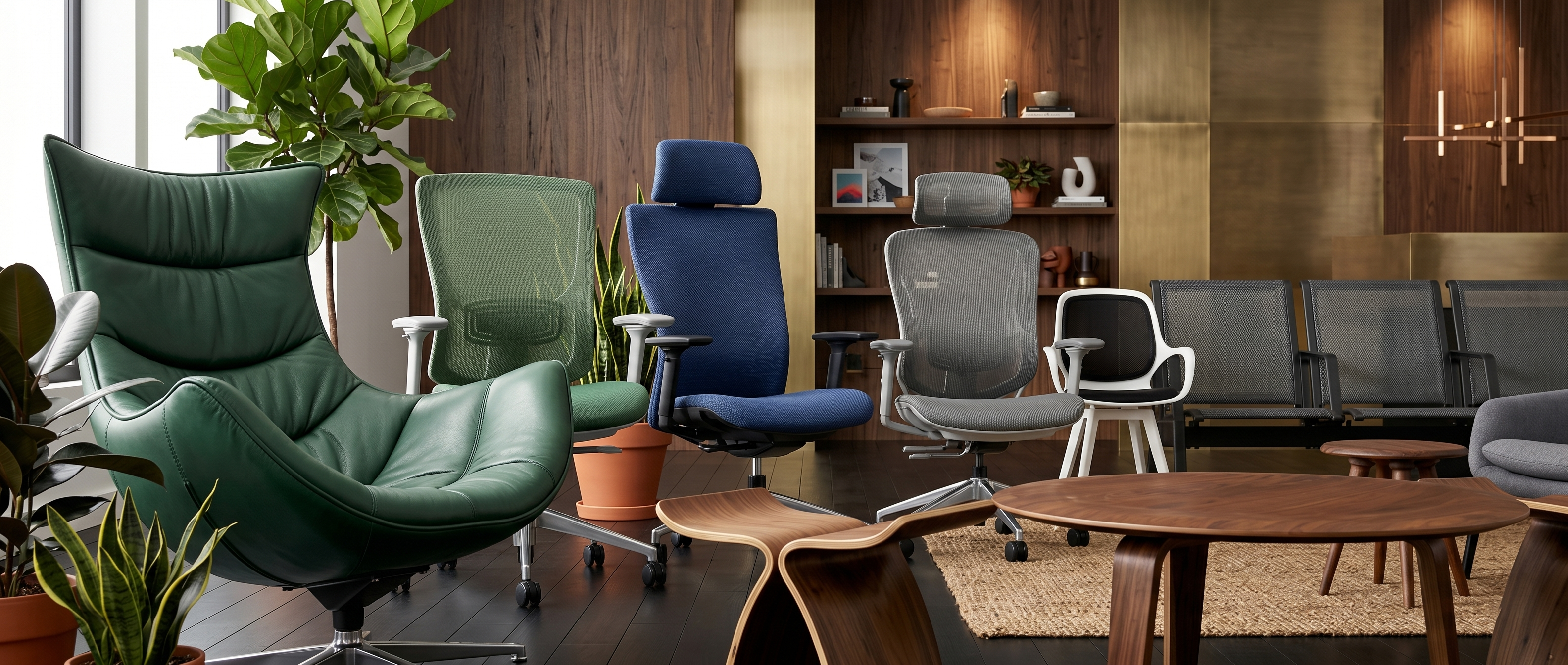 Ergon Xlu ergonomic seating arranged in a modern executive lounge